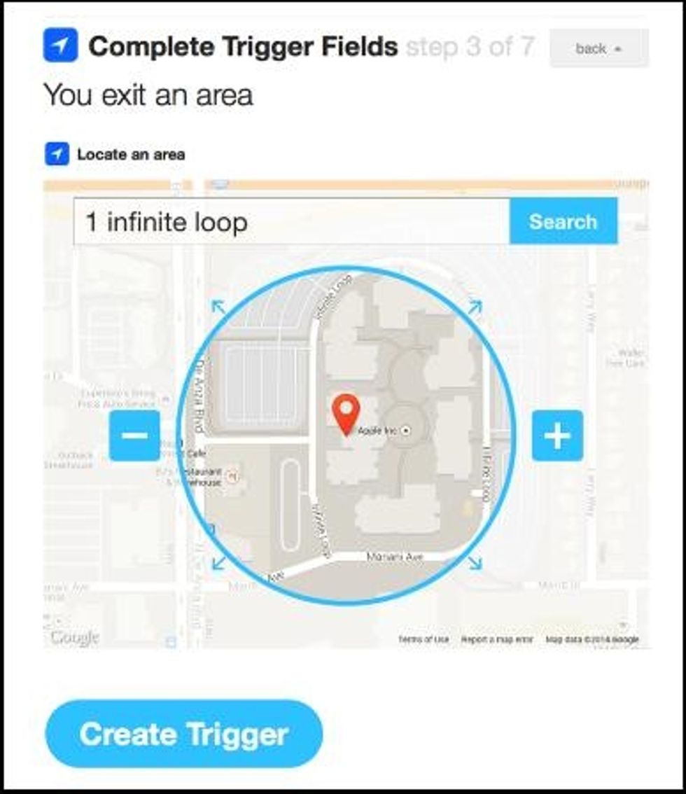 If you want to lock a computer at your home, then set your home address, at the office, use your office address. Anytime you leave this area, your action will fire.
