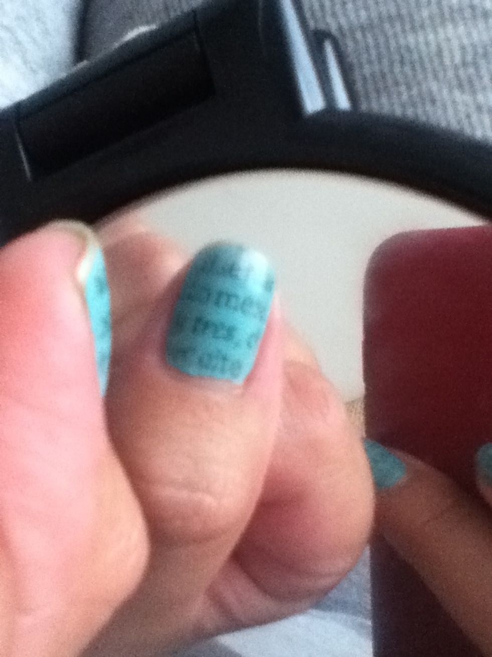 If you want to read the notice in your nail You are going to put a mirror in front of your nail and READ IT!