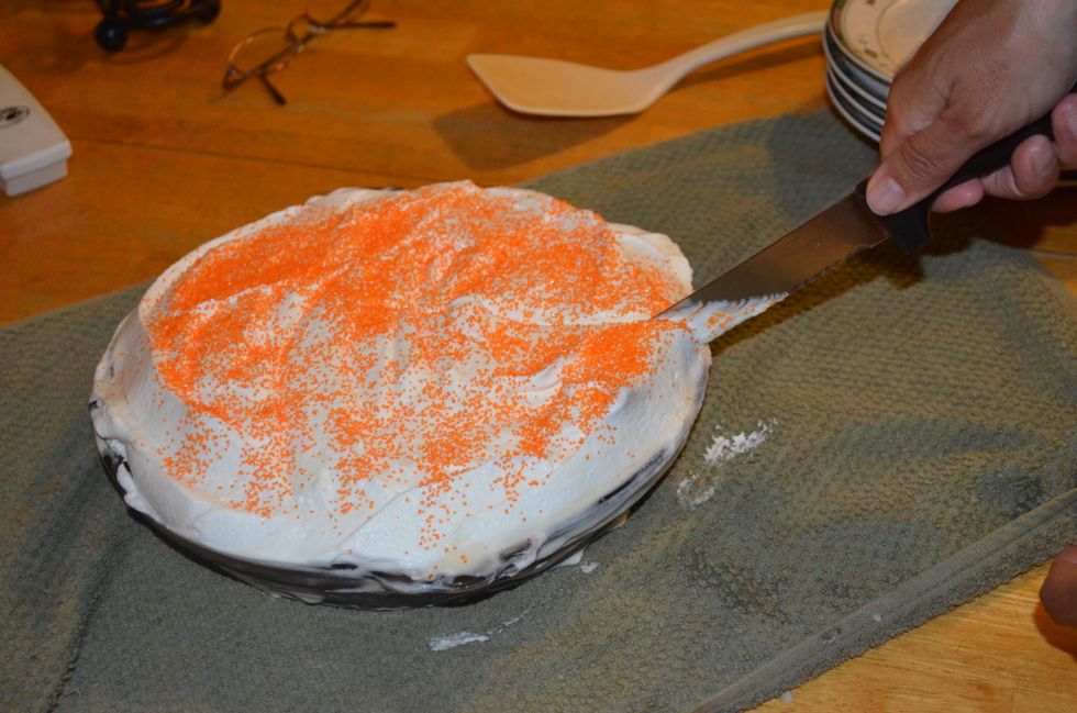 If you want to real dazzle your pie put sprinkles on and serve