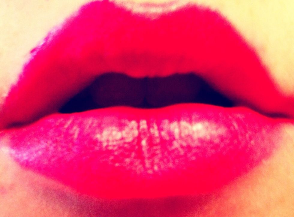 If you want, you can add a bright pink lip to match it.