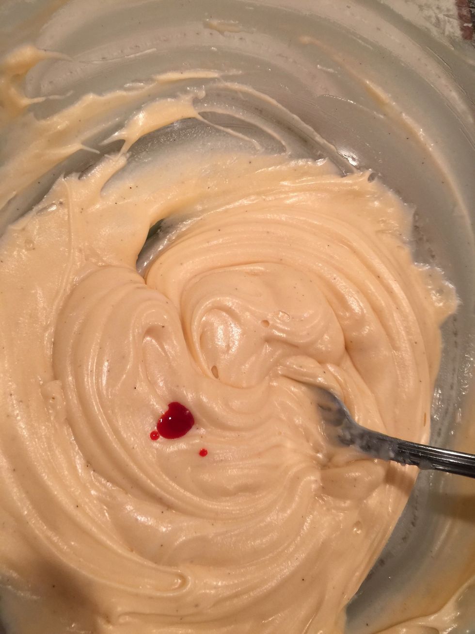 If you want you can add food coloring I chose to add orange.