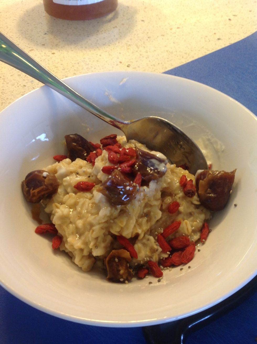 If you want you can add honey or golden syrup