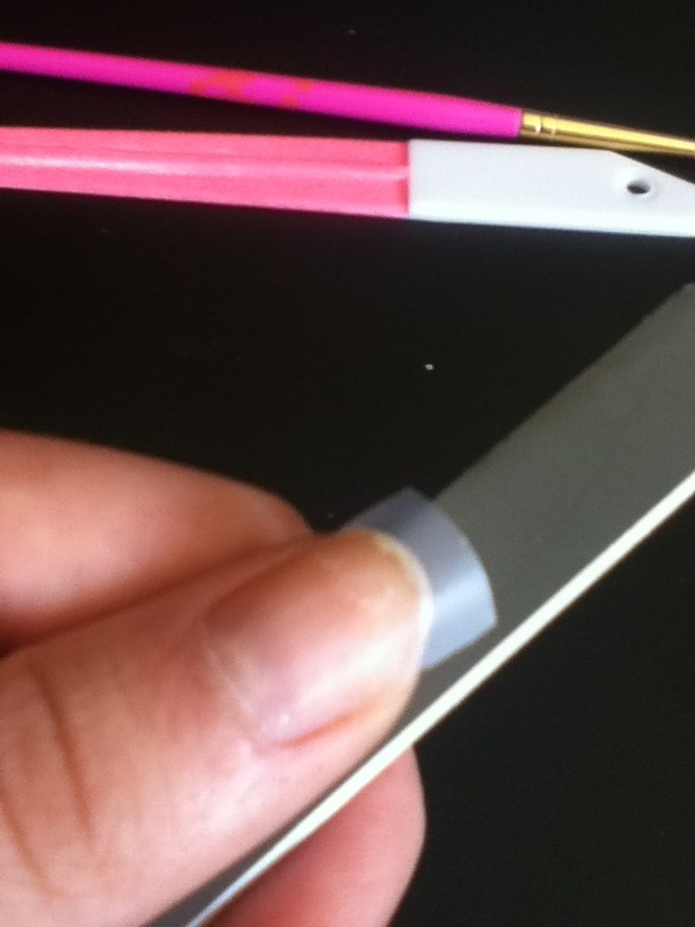If you want you can buff your nail a bit too