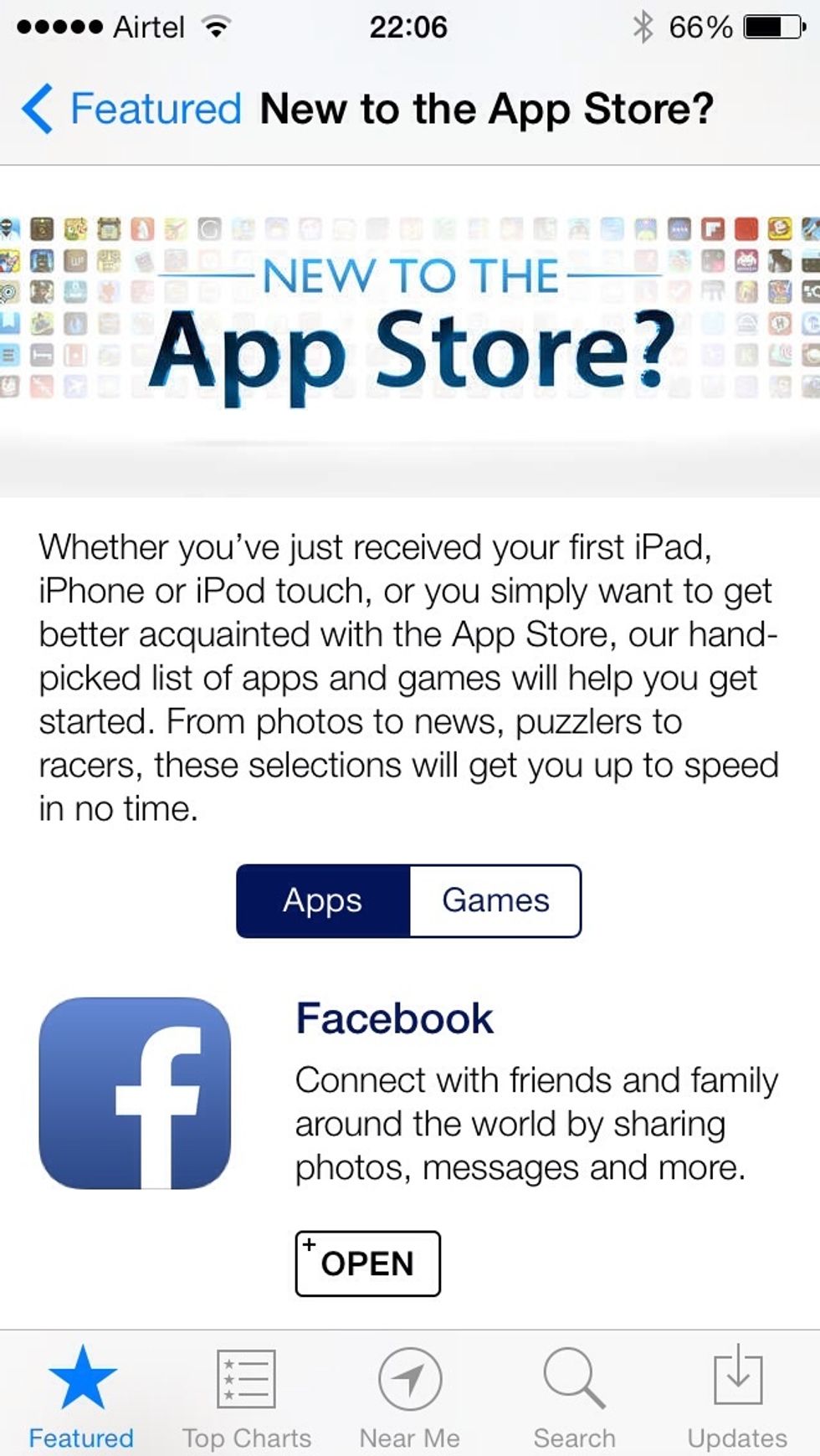 If you want, you can go to App store>Featured>New To App Store