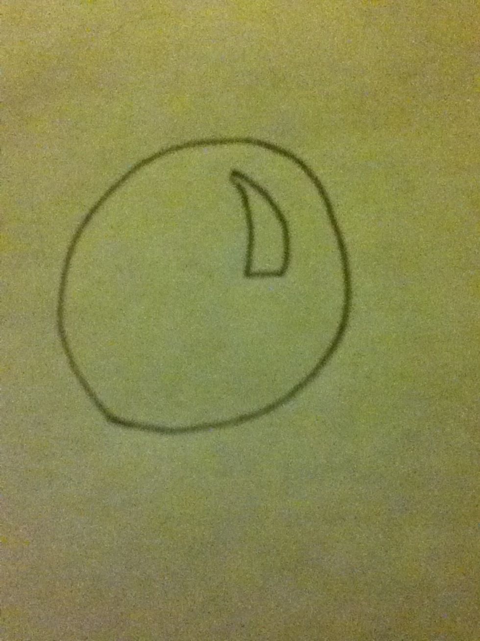 If you we're to quick sketch just a bubble without multiple strokes it would look like this.