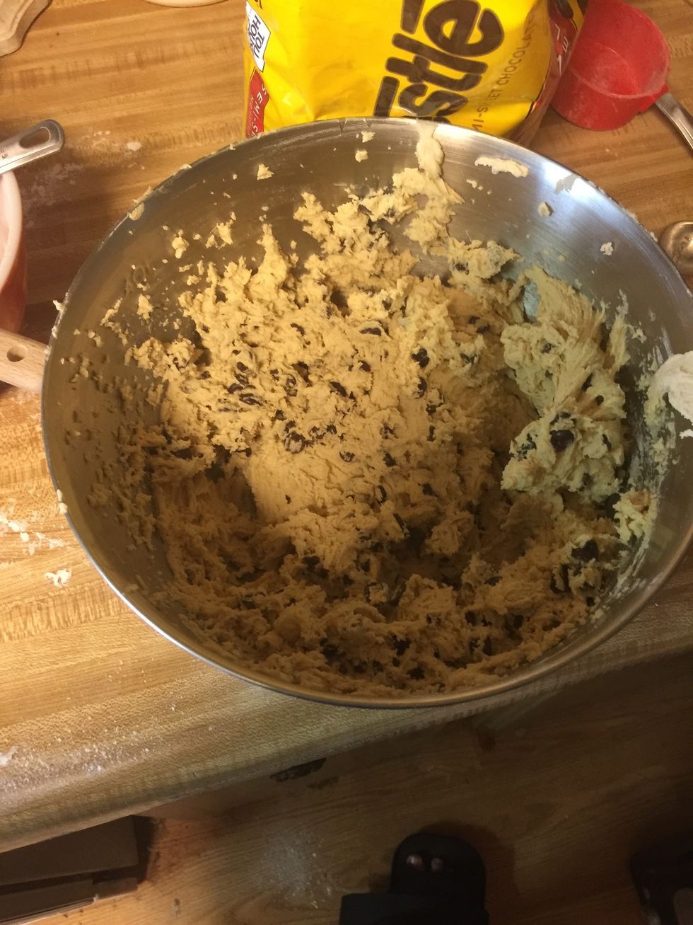 If you were not using nuts I do a cup and a half or so of chocolate chips if you are going to use nuts only use a cup