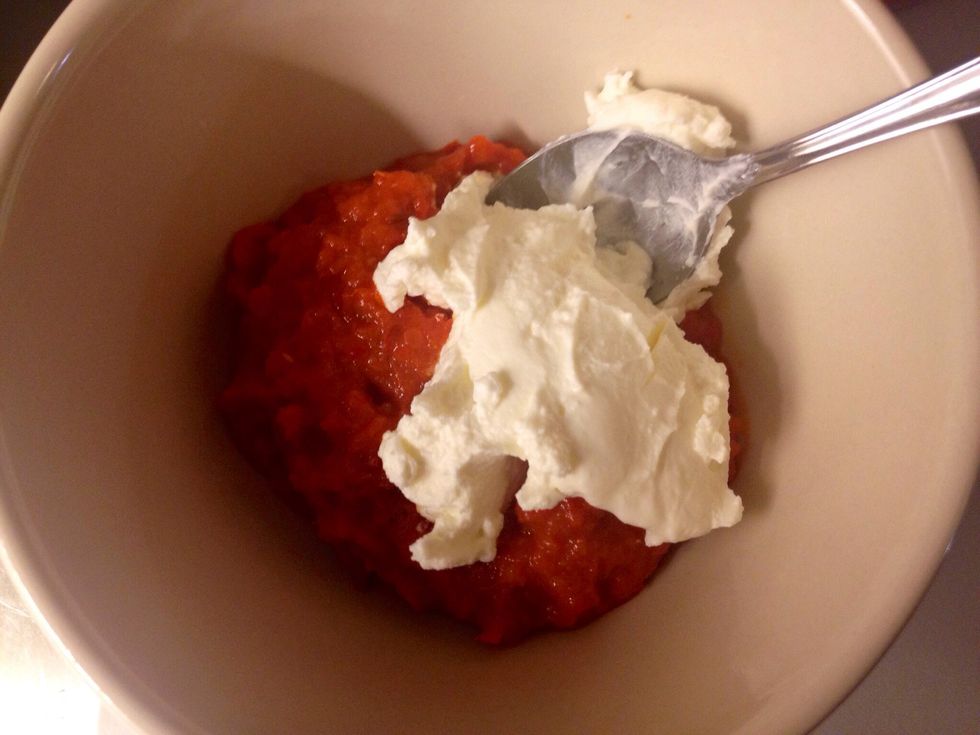 If you wish some extra (cold) sauce, mix some ajvar relish with Turkish yogurt, some lemon juice and salt & pepper.