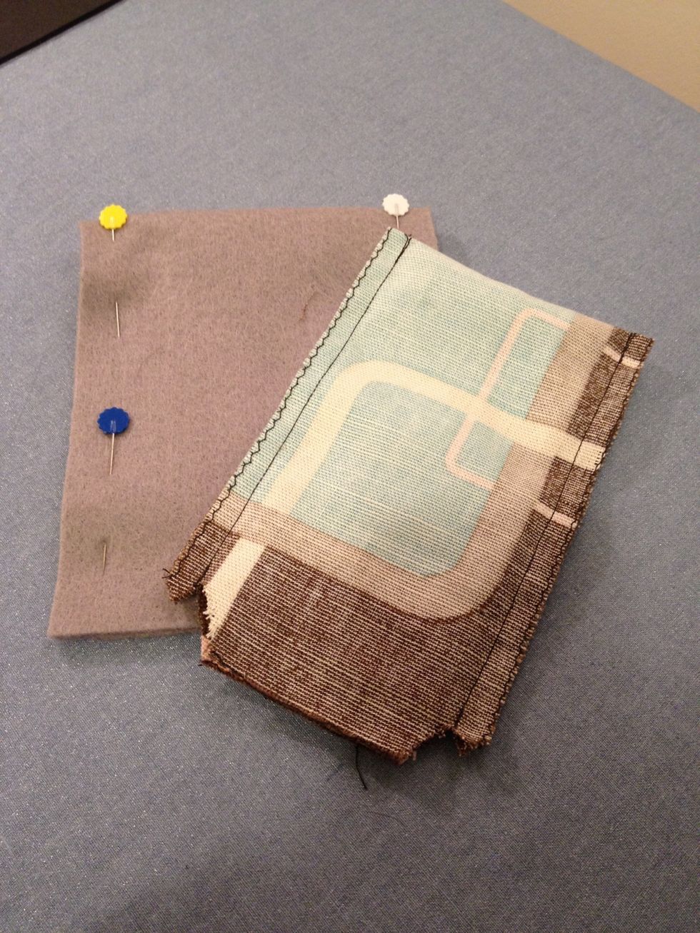 If your fabric has a "right" and a "wrong" way, make sure that you fold the fabric with the right way facing each other because you're going to be sewing the sides and then flipping it inside out.