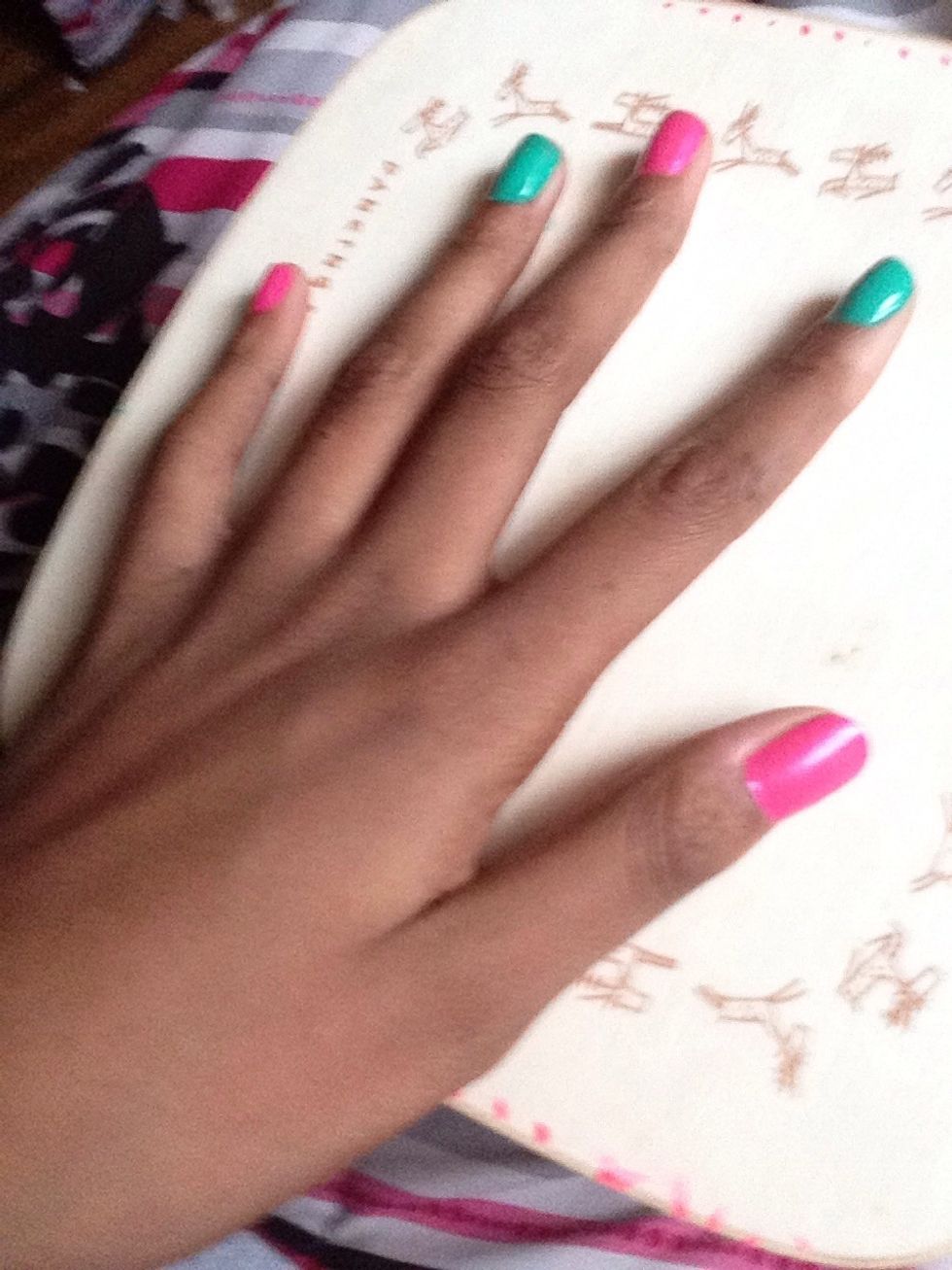 If your nail-polish is light feel free to do more than one coat