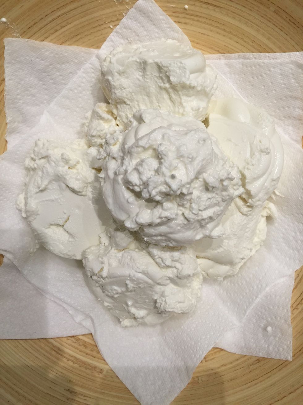 If your ricotta is too watery. Put it on kitchen paper around 30 mins or so