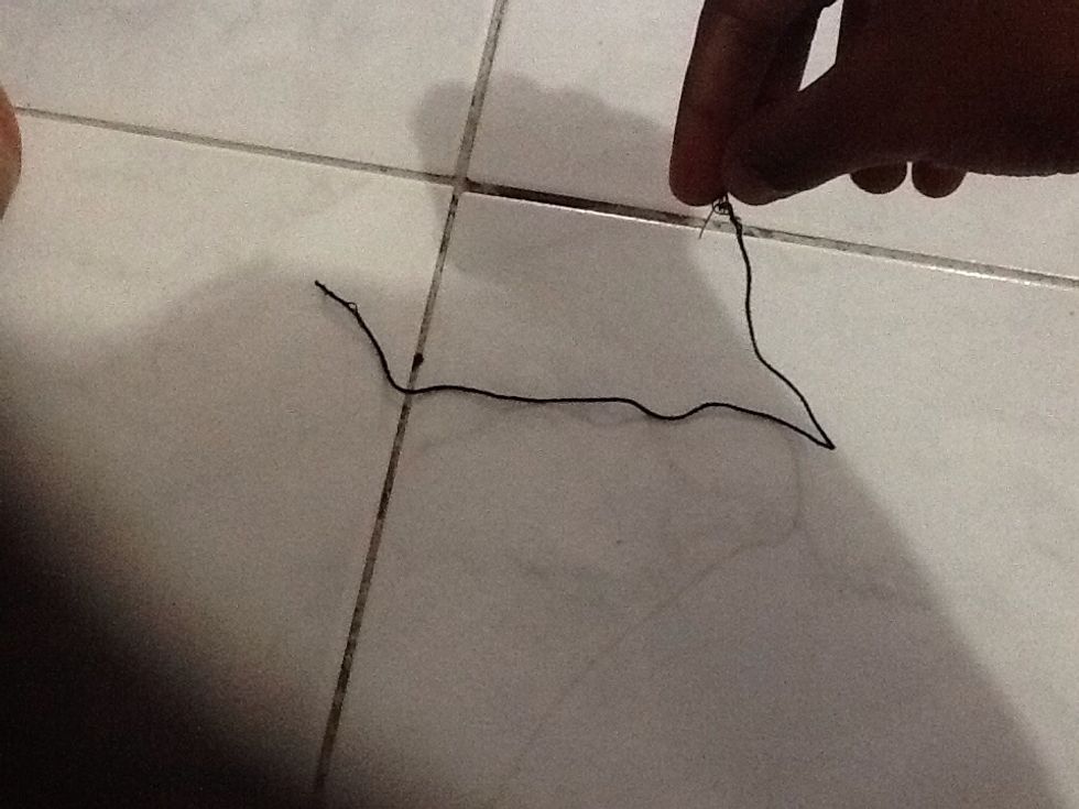 If your using just string cut enough string so you can fold it