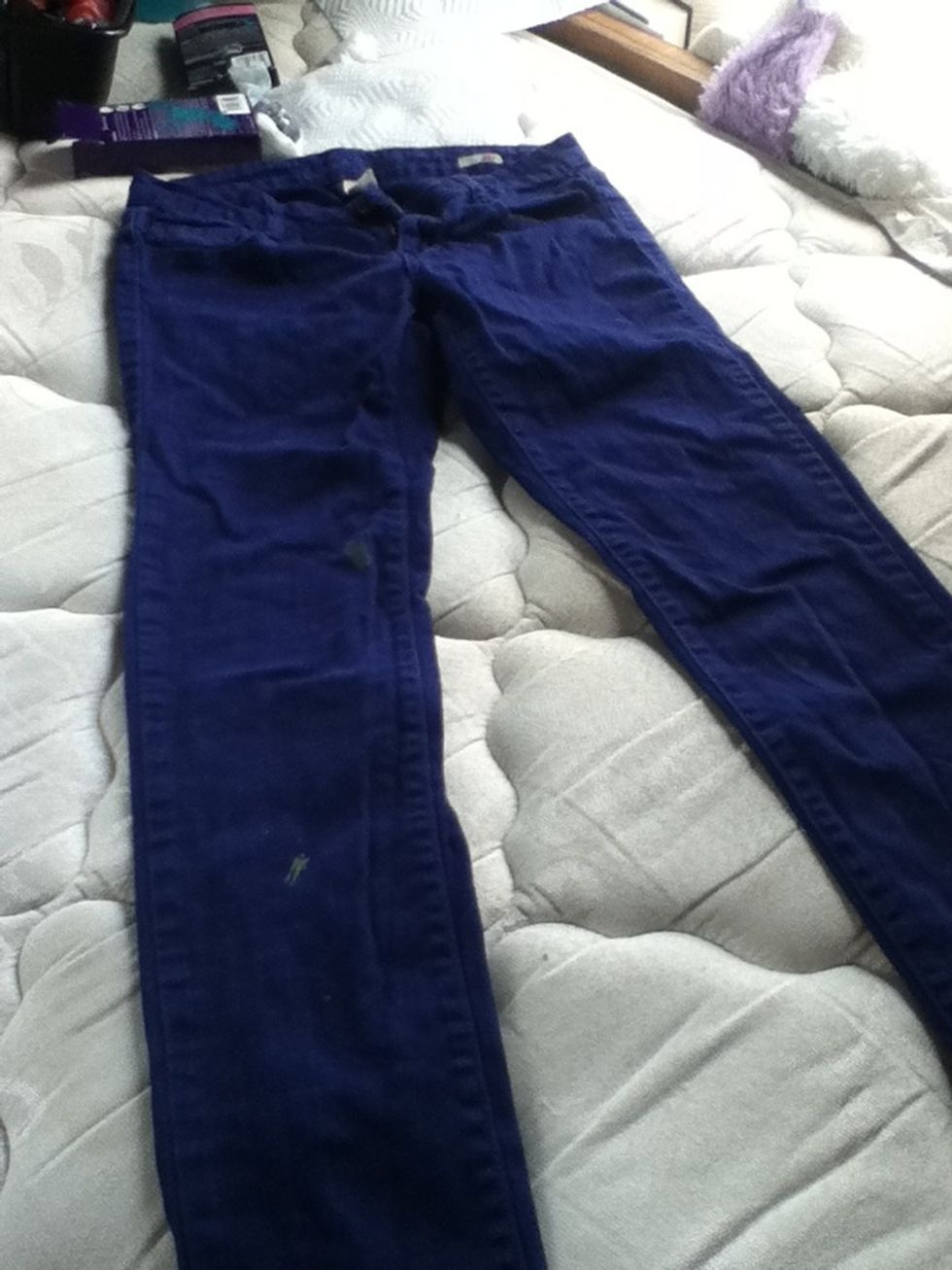 Ill be using this pair of skinny jeans because I spilled green paint on them..:/