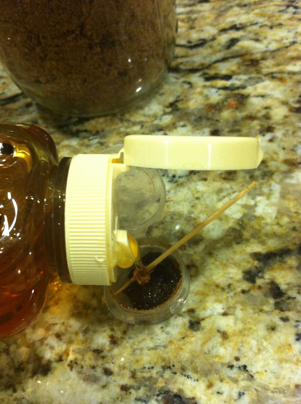 Im adding more honey and more brown sugar. If you add more sugar than honey you'll get a stronger scrub and if you use more honey than sugar you'll get a softer scrub