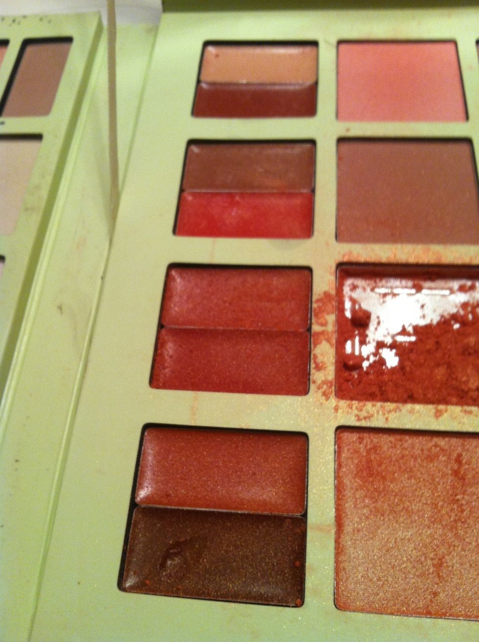 Im going to use all these colors and mix them together