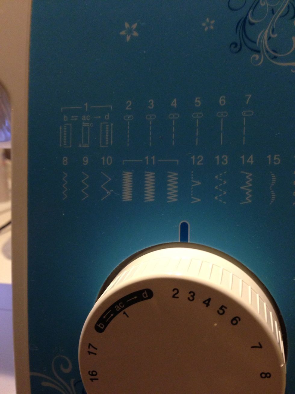 Im using stitch 2 as shown here. I don't want any of my sewing to come undone so the closer sewn thread the better.