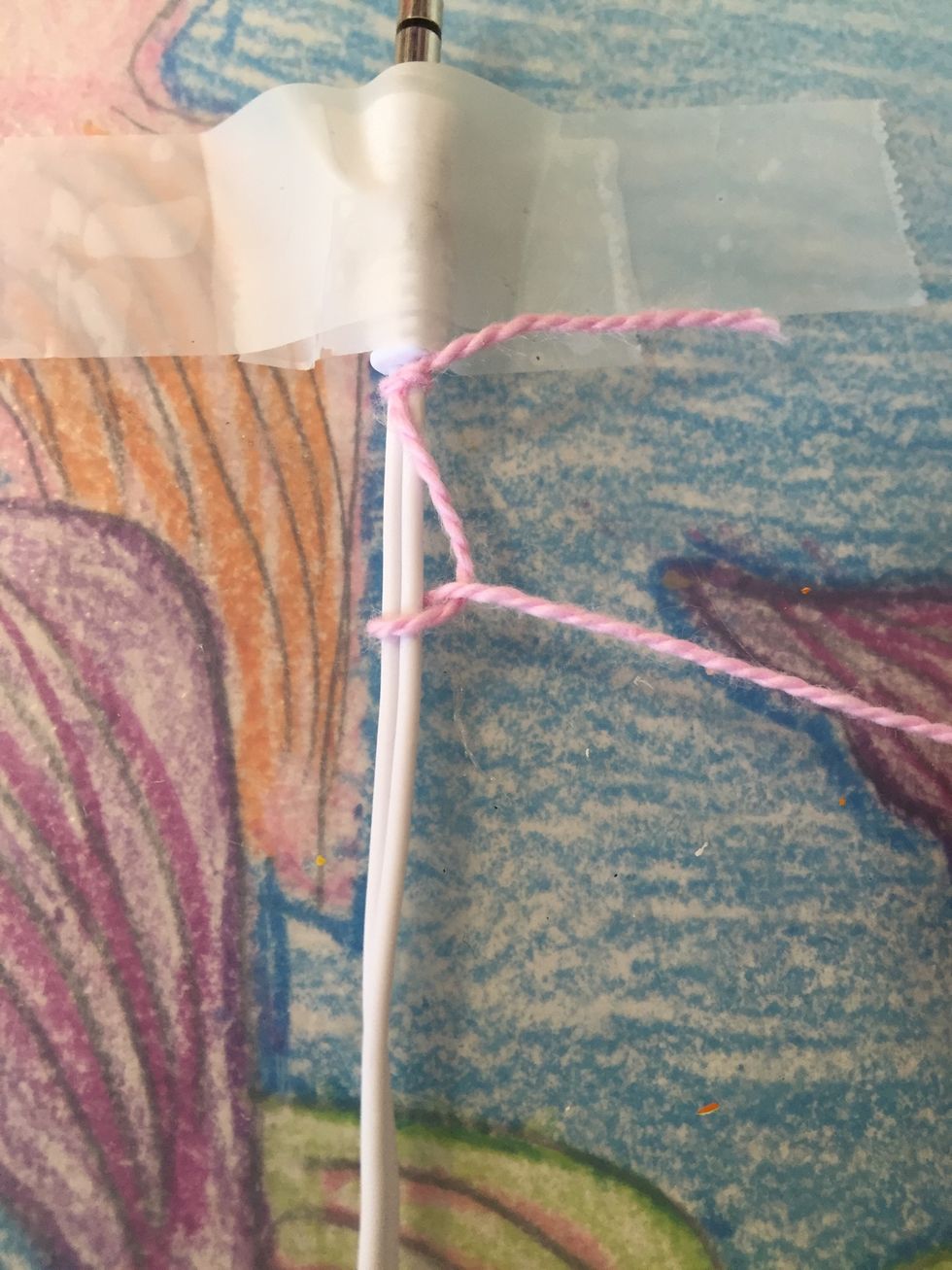 Then pull the string. Pull the string until tight(note don't pull too