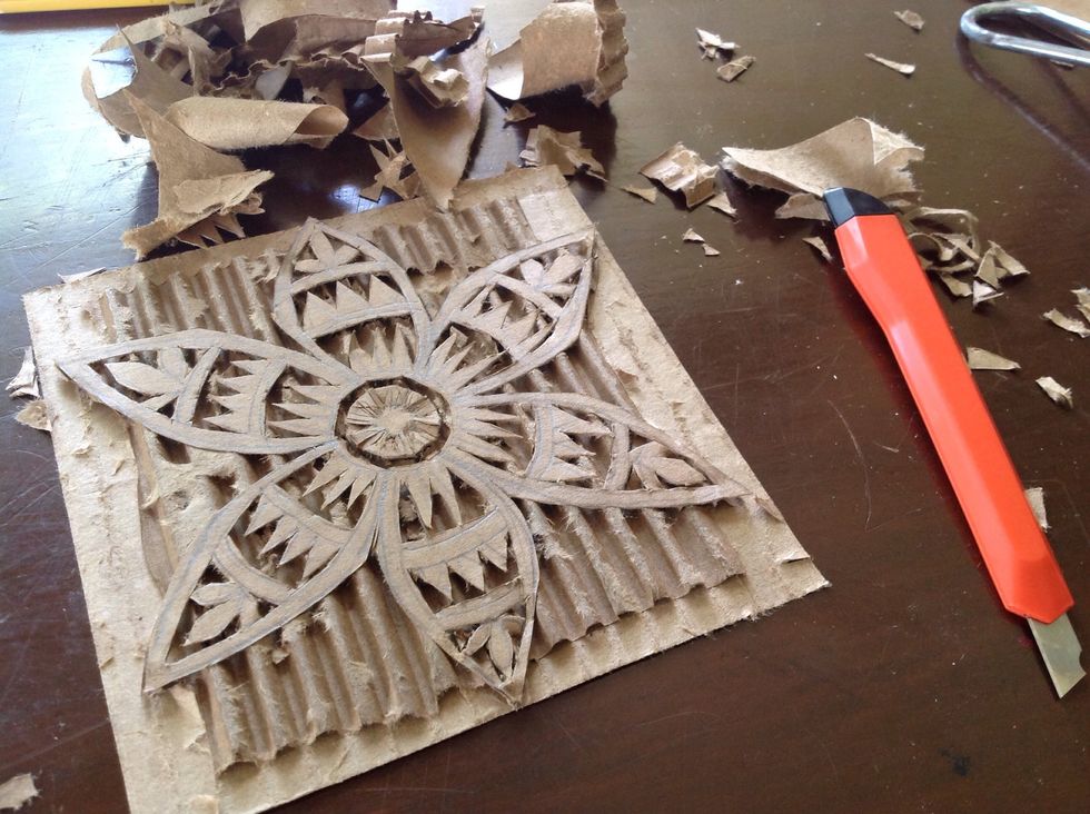 How to create a cardboard block print - B+C Guides