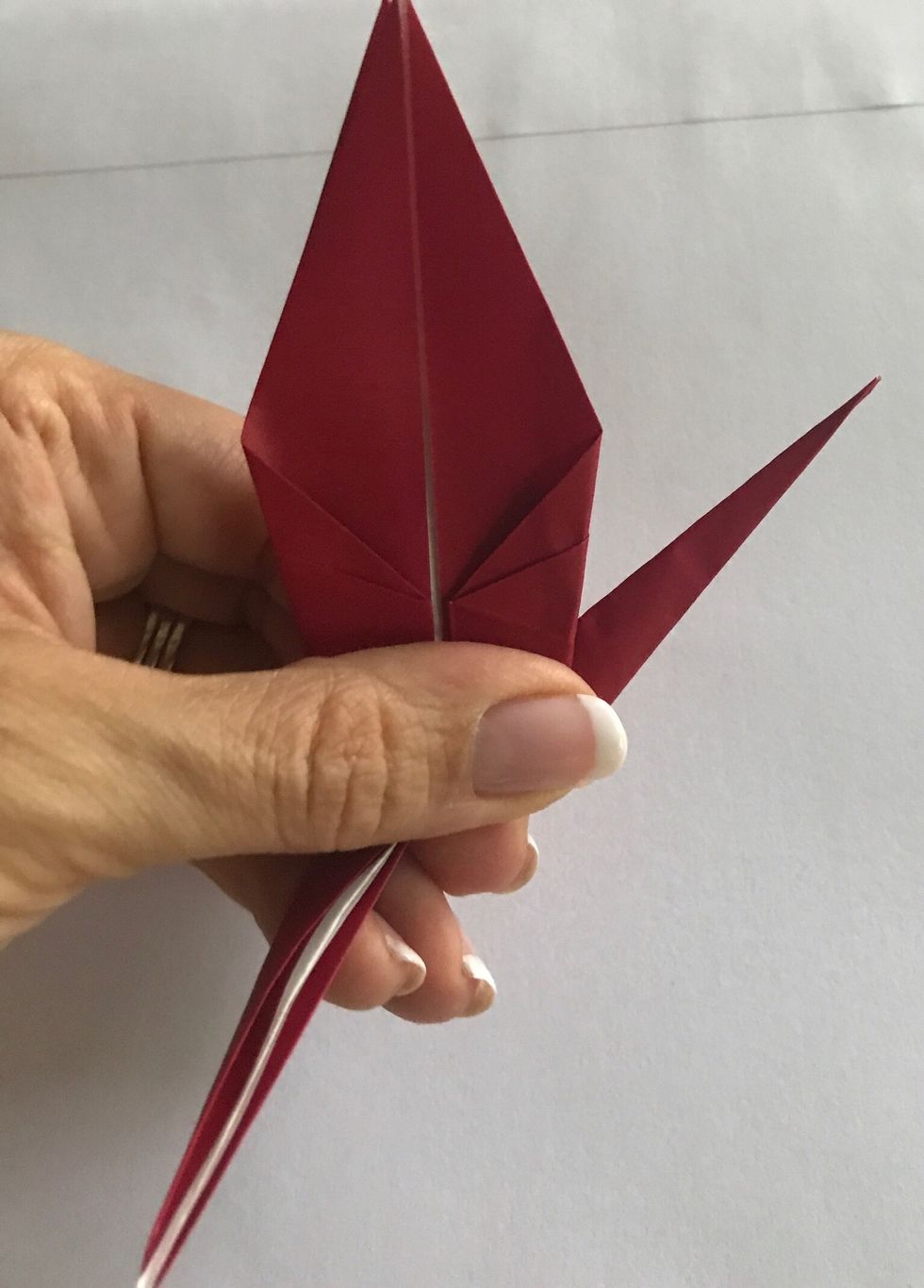 Pinch folds to crease B+C Guides