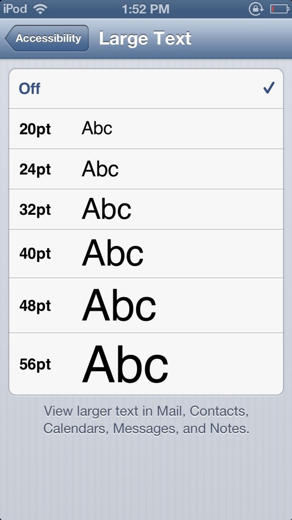 How to have bigger font sizes on certain apps. B+C Guides