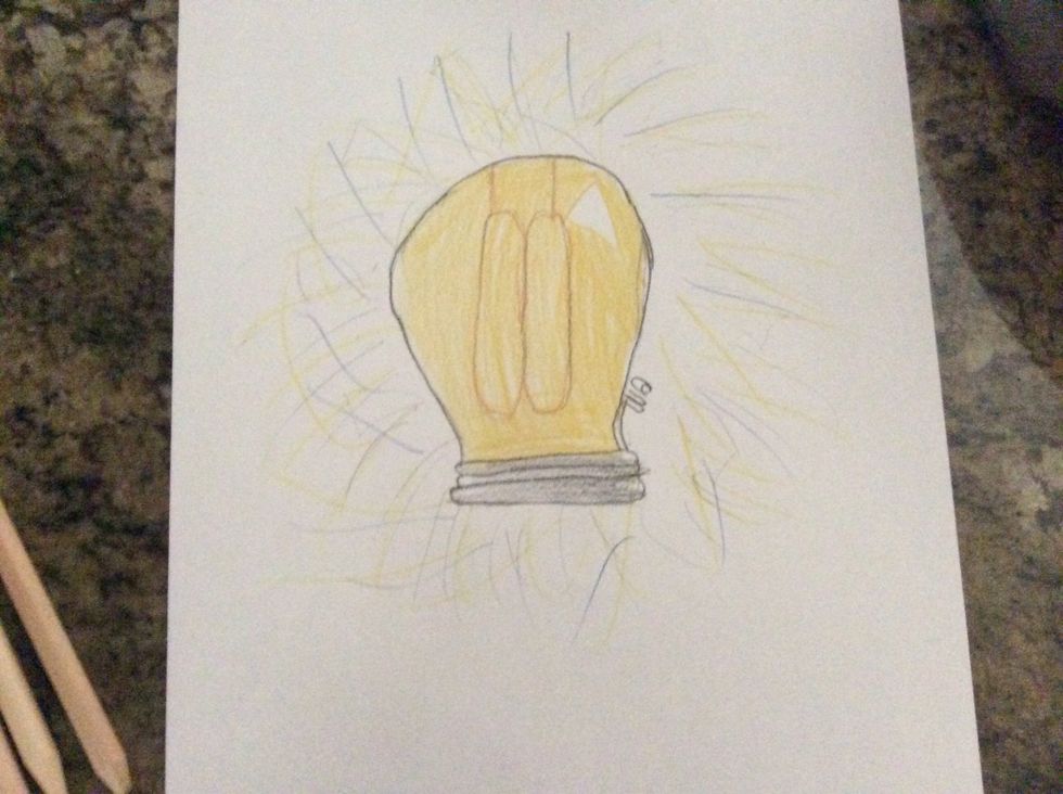 How to draw a light bulb - B+C Guides