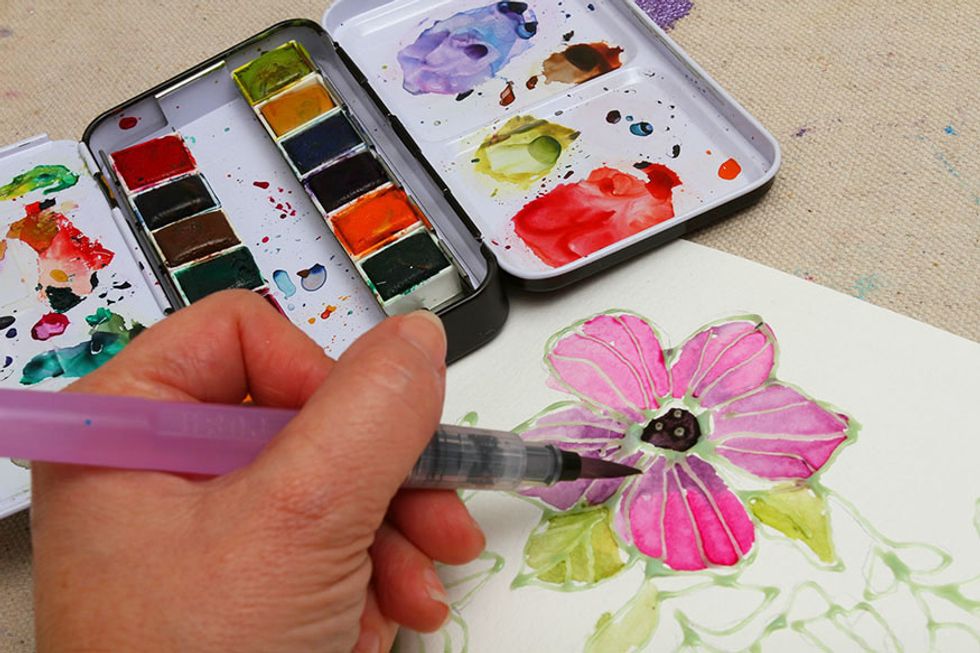 How to use watercolor resist pen B+C Guides