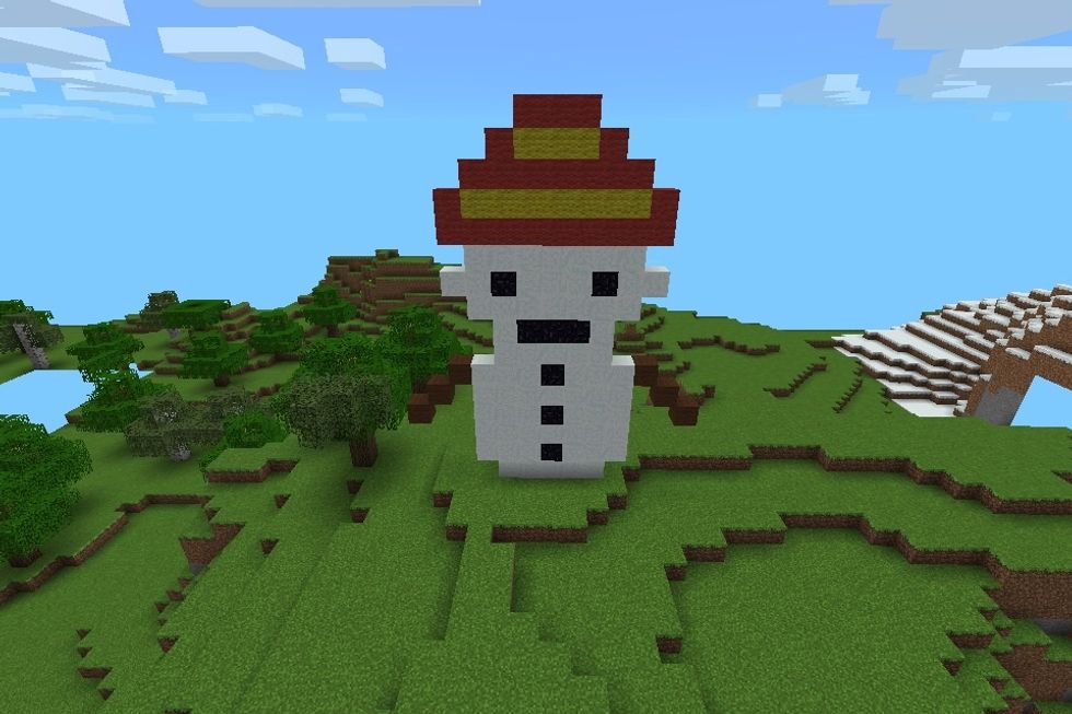 Snowman Minecraft Drawing How to Make a Snowman on Minecraft - B+C Guides