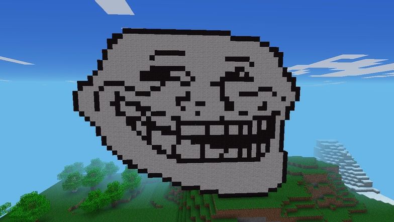 minecraft pixel art awesome face