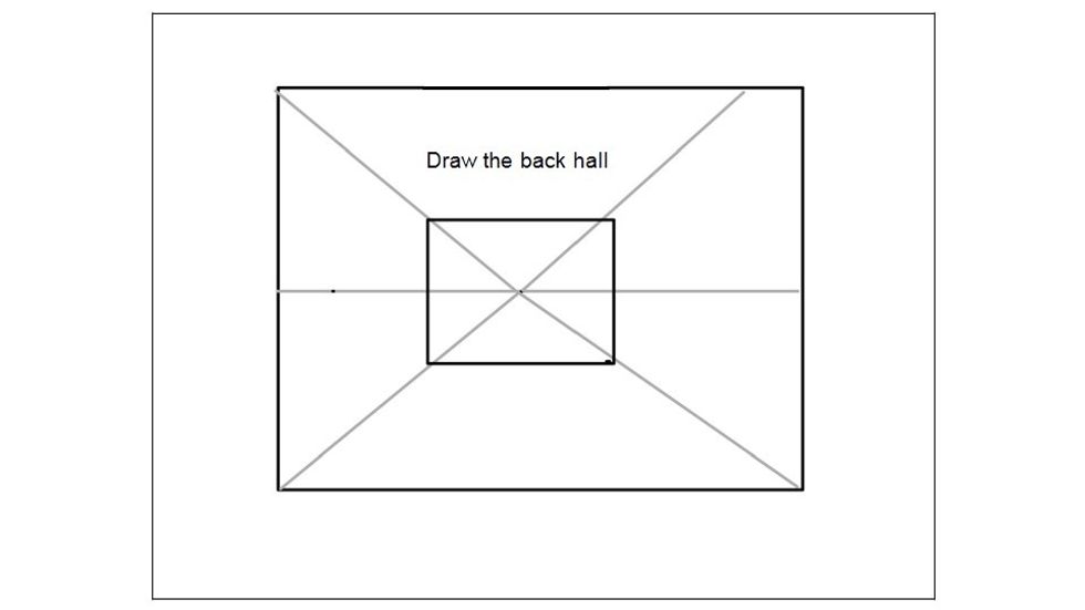 How to draw a hallway on one point perspective - B+C Guides
