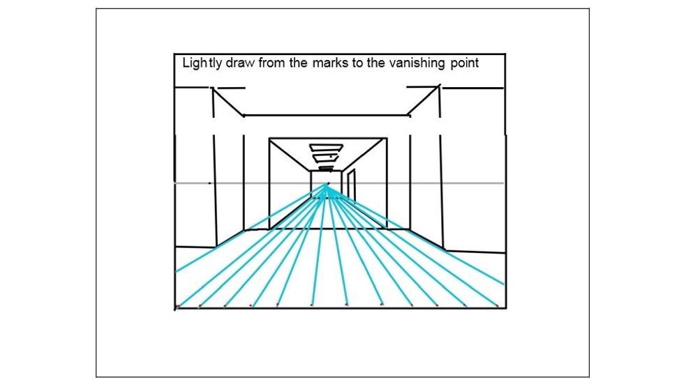 How to draw a hallway on one point perspective - B+C Guides