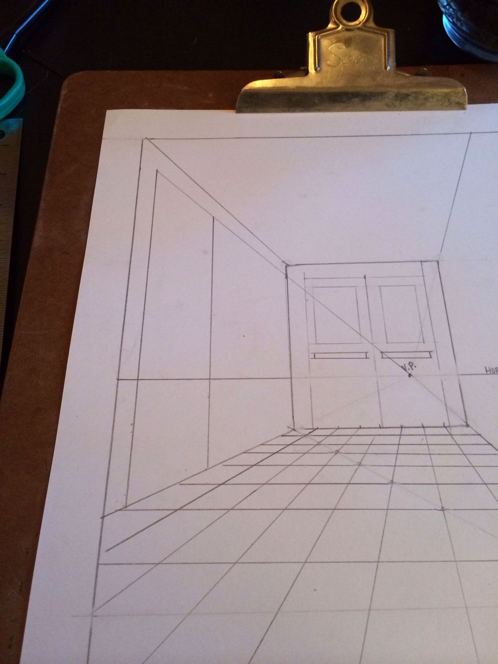 How to draw a hallway in 1-point perspective, part 2 - B+C Guides