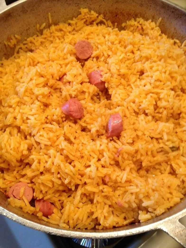 Rice with Vienna Sausage - Instant Pot - Aida's Kitchen