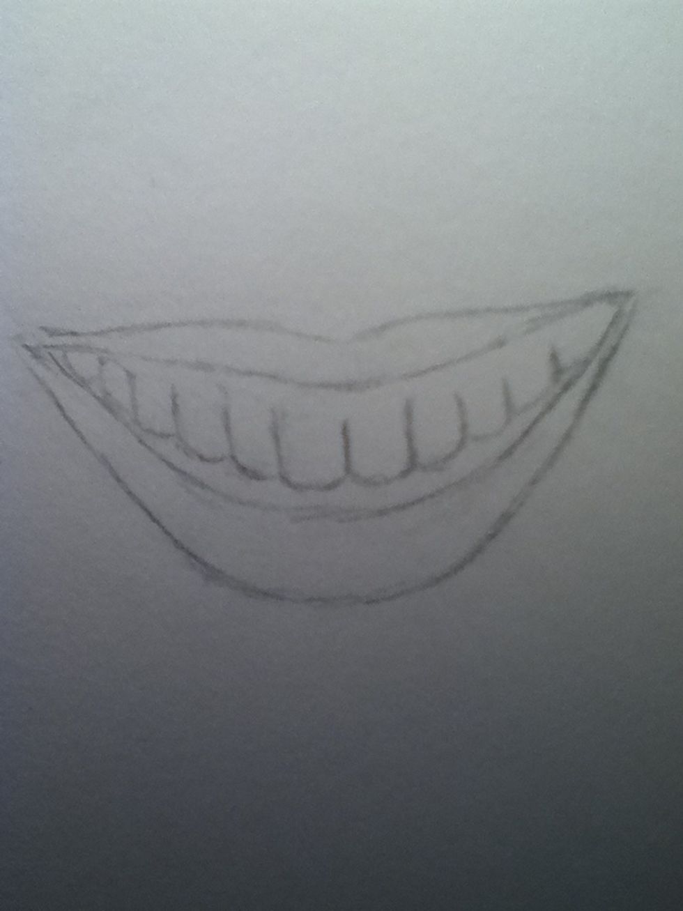 How to draw lips (with teeth) B+C Guides