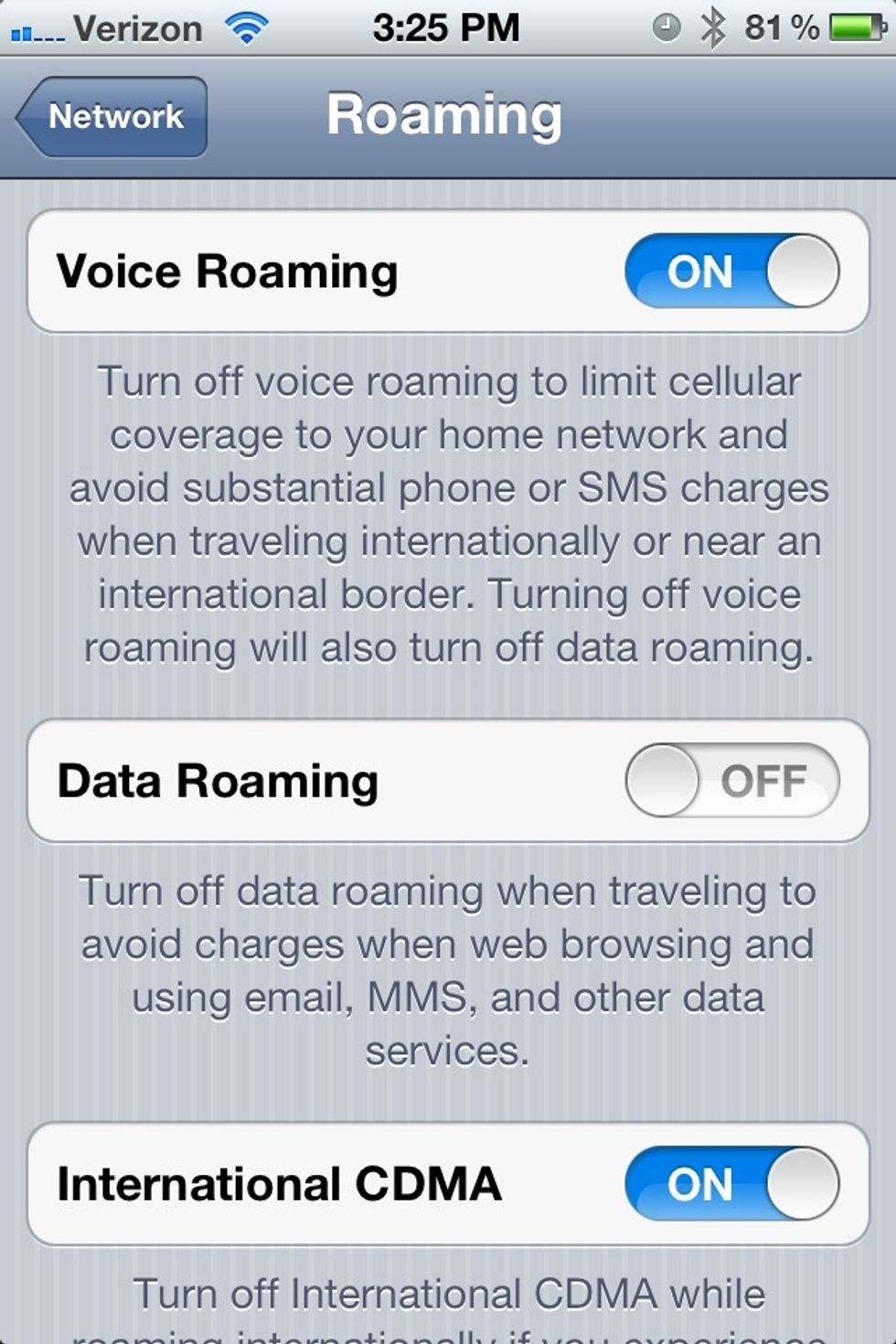 How to turn off data roaming on a verizon iphone - B+C Guides