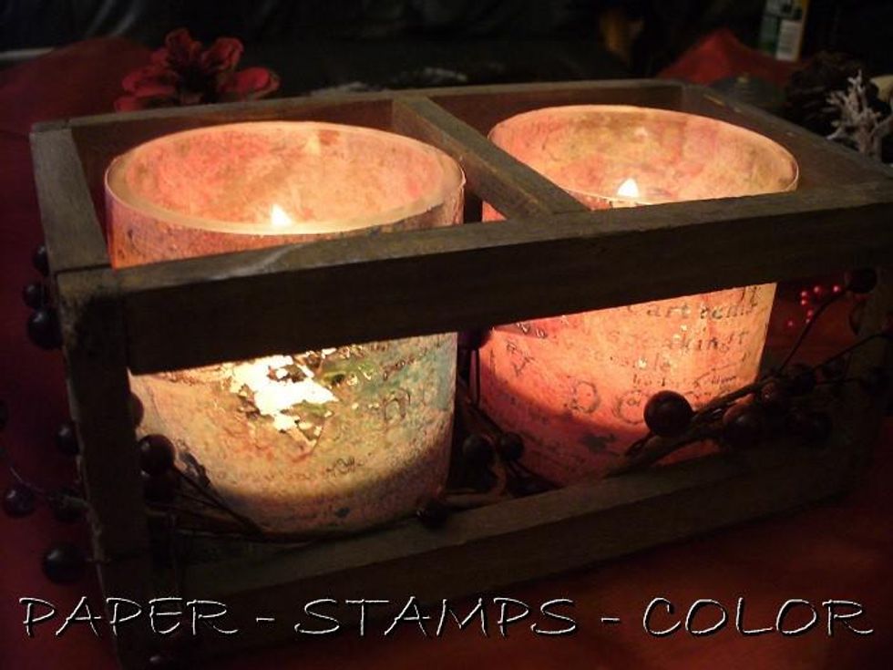 How to decorate glass candle holders with deli paper B+C Guides