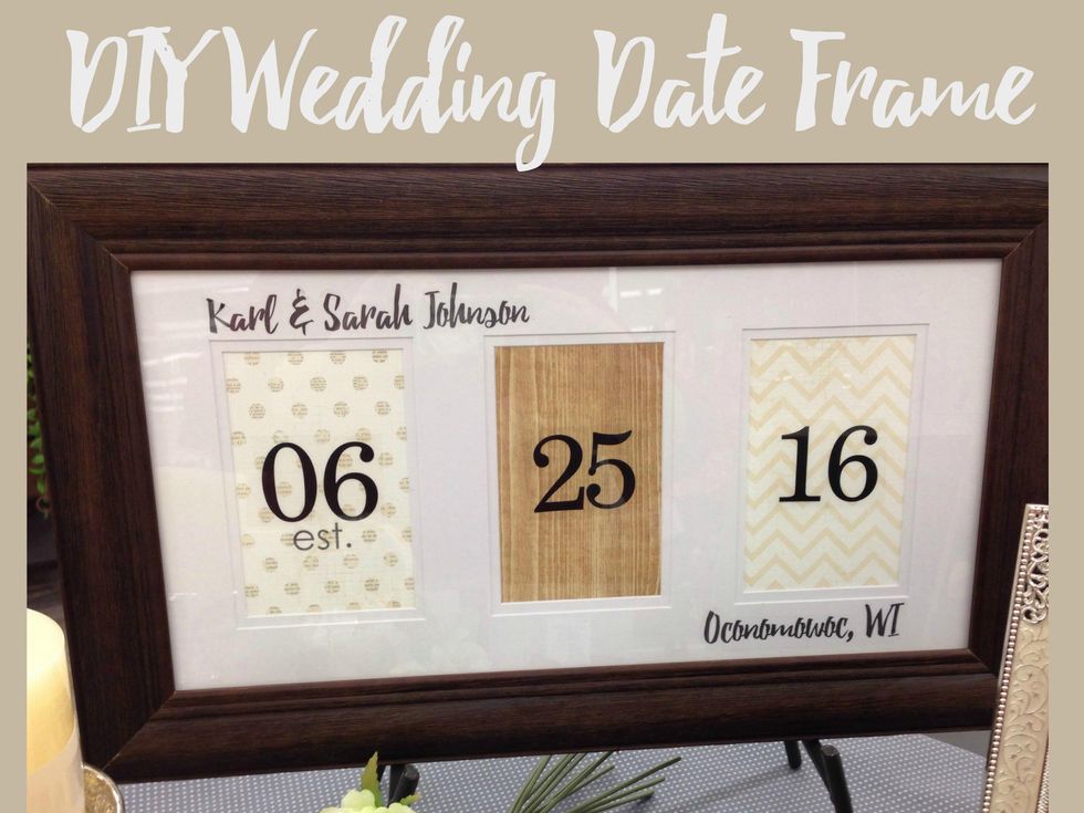 How to diy a custom wedding date frame - B+C Guides