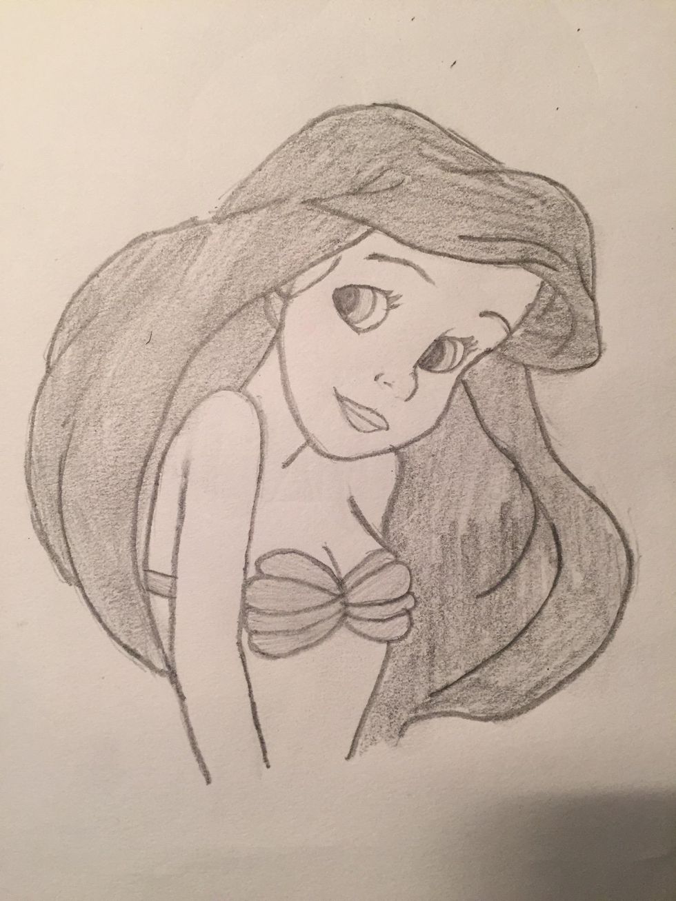 little mermaid pencil drawing