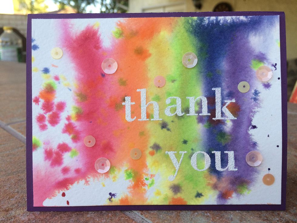 How to make a watercolor thank you card - B+C Guides