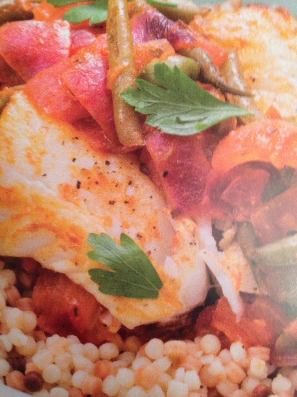 How to cook seared cod & fregola sarda B+C Guides