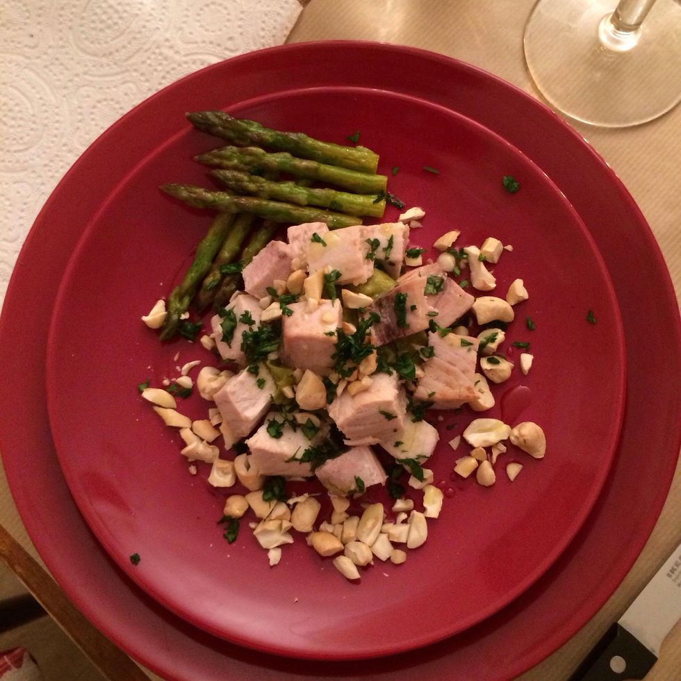 How to cook seared swordfish with asparagus puree B+C Guides