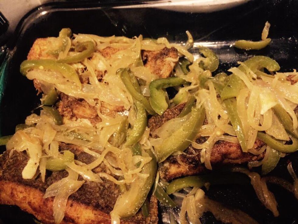 How to fry flounder with green peppers and onion B+C Guides