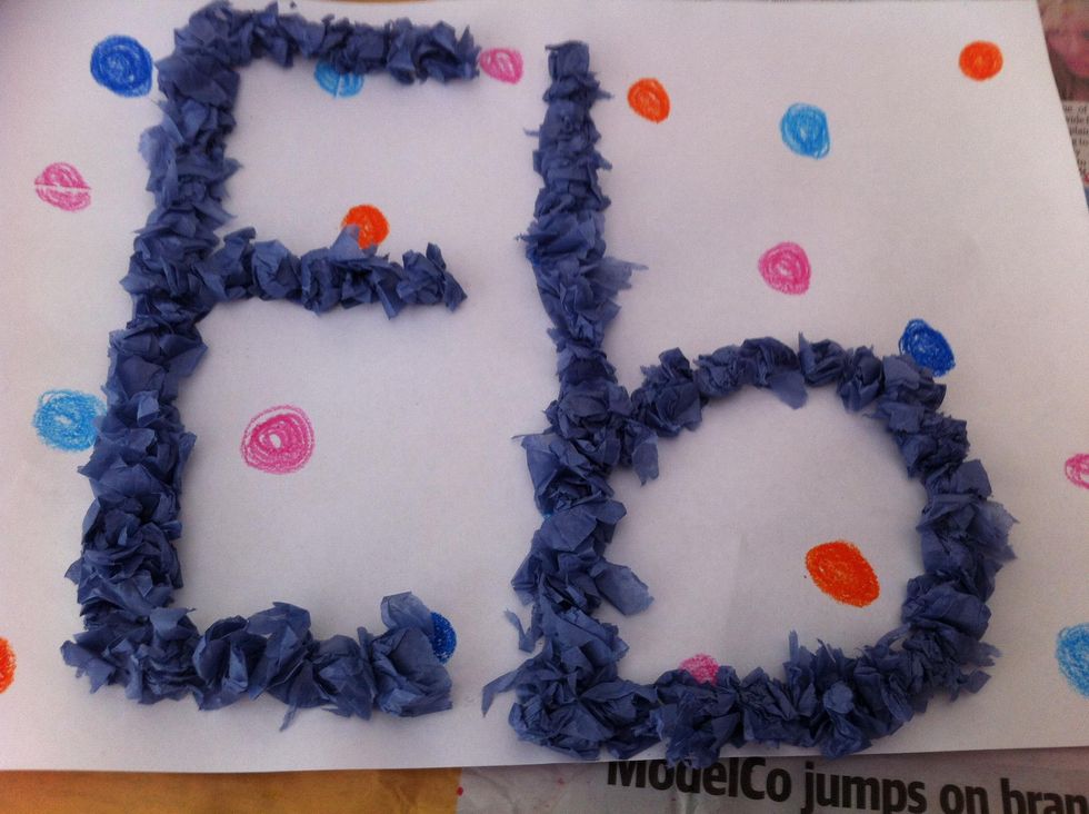 How to make a tissue paper name sign B+C Guides