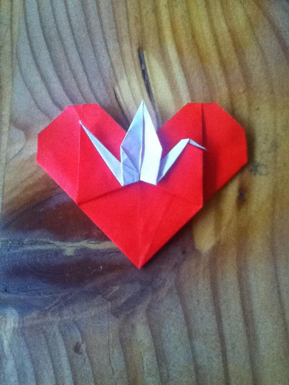 How to make an origami crane heart B+C Guides