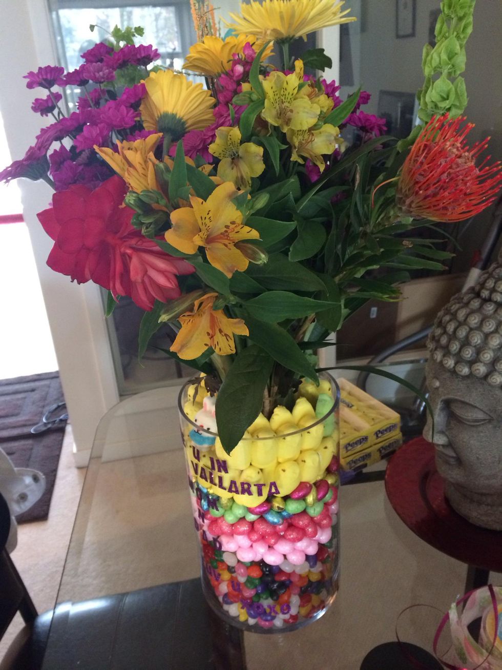 How to make a candy flower display vase - B+C Guides