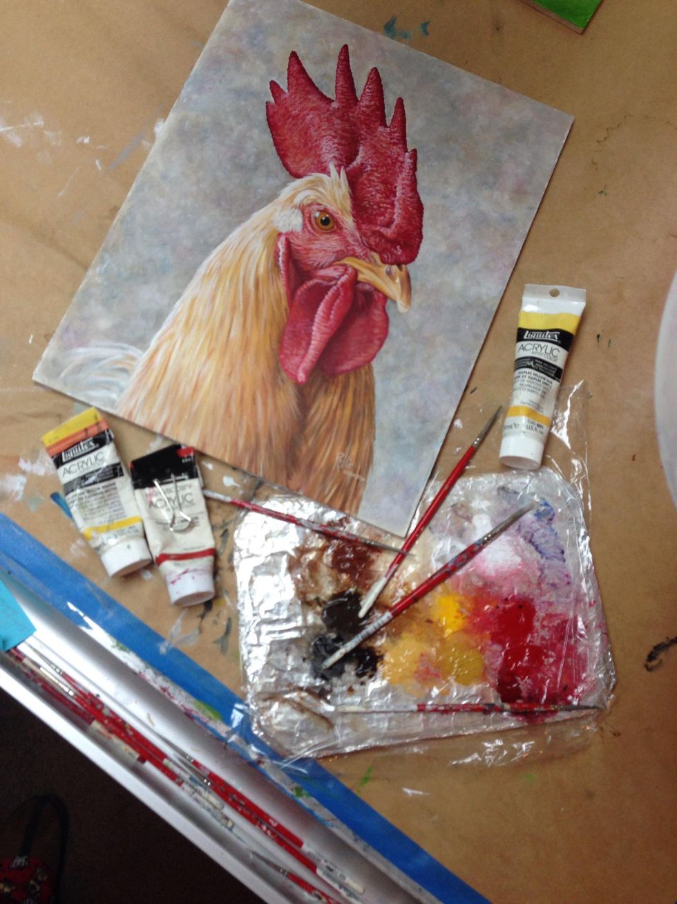 How to paint a rooster portrait - B+C Guides