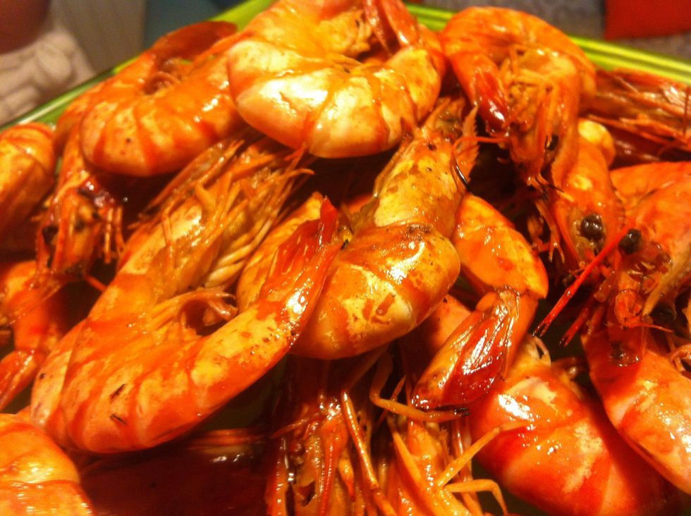 How to cook tiger prawns flambe B+C Guides