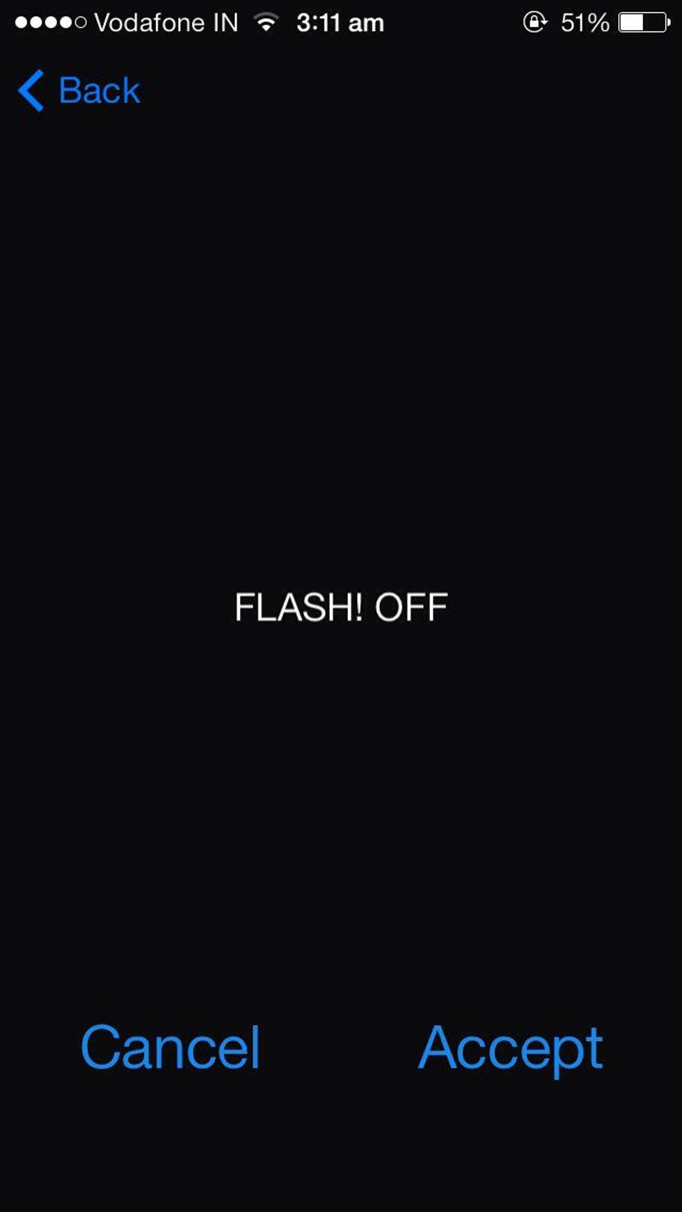 How to deactivate flash messages in iphone B+C Guides