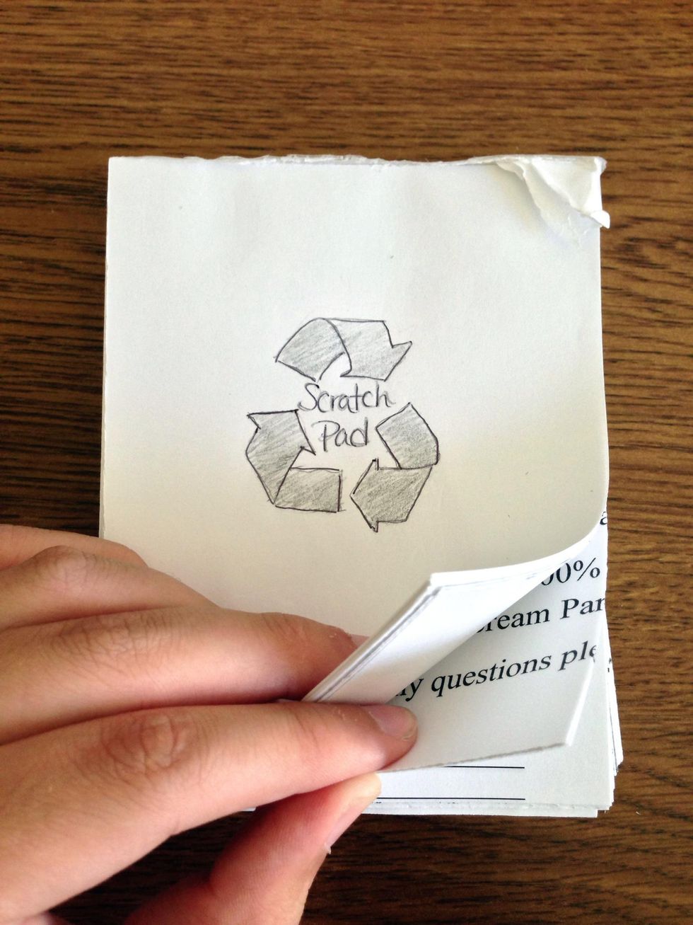 How to create a scratchpad from recycled paper - B+C Guides