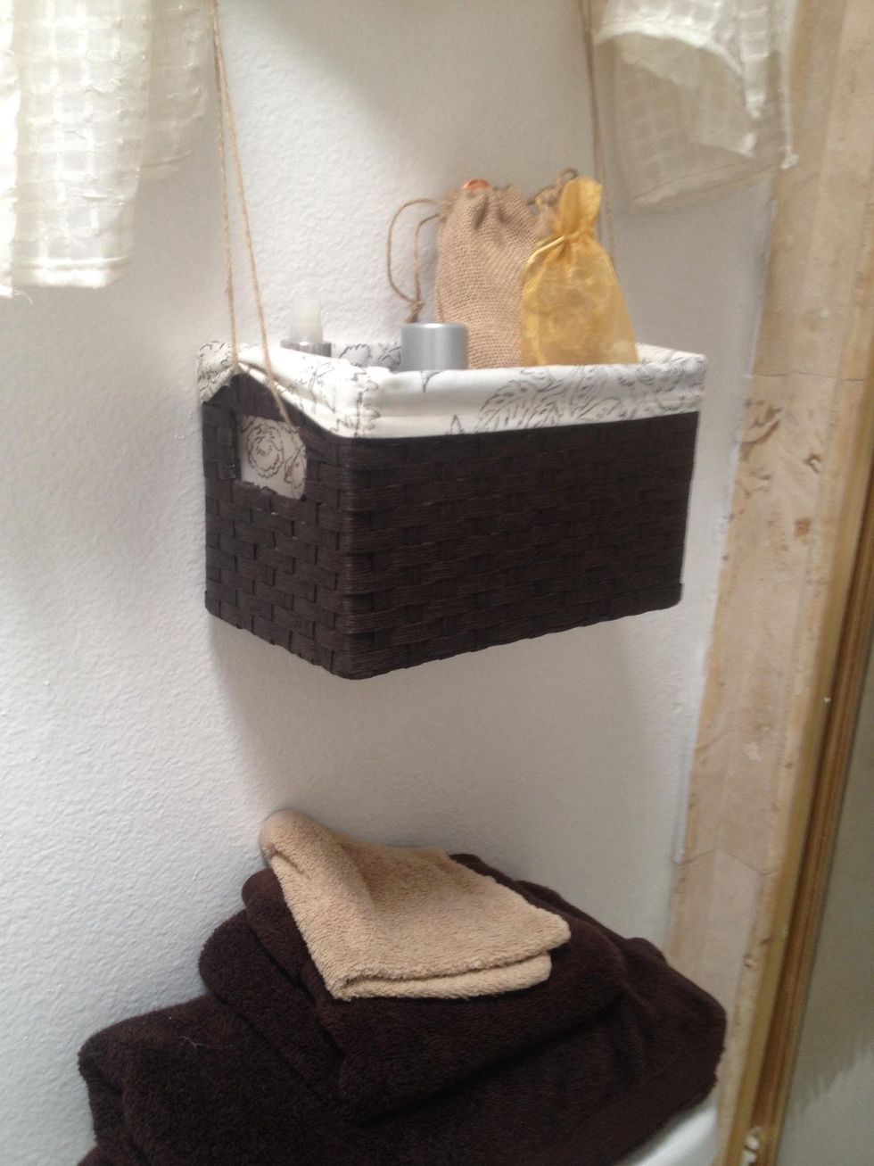 How to make a bathroom basket shelf - B+C Guides