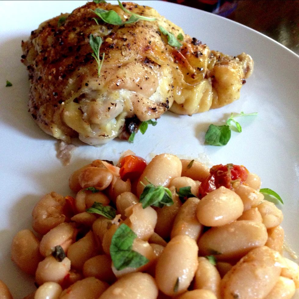 How to cook gluten free chicken thighs & white beans B+C Guides