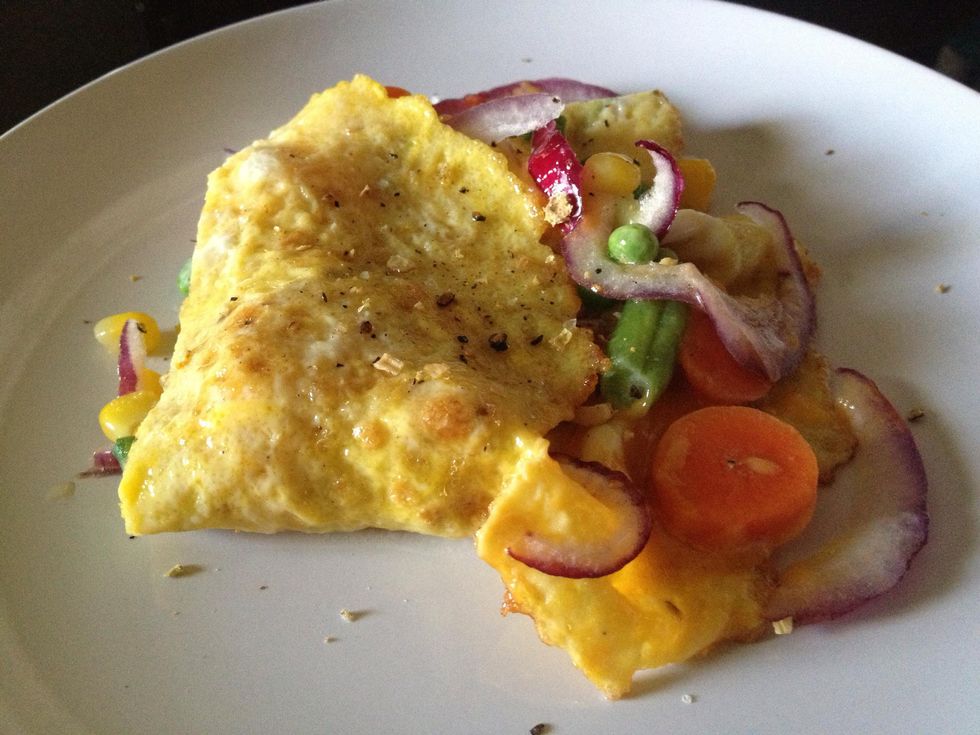 How to cook simple cheddar cheese omelette B+C Guides